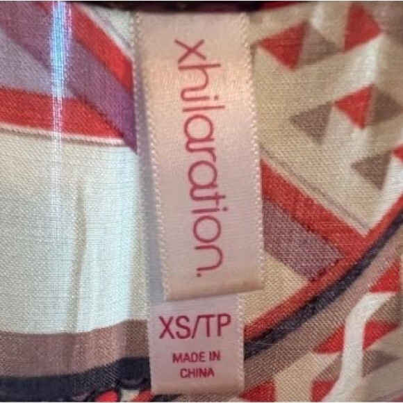 High low geometric print double layer dress size XS - Picture 5 of 6